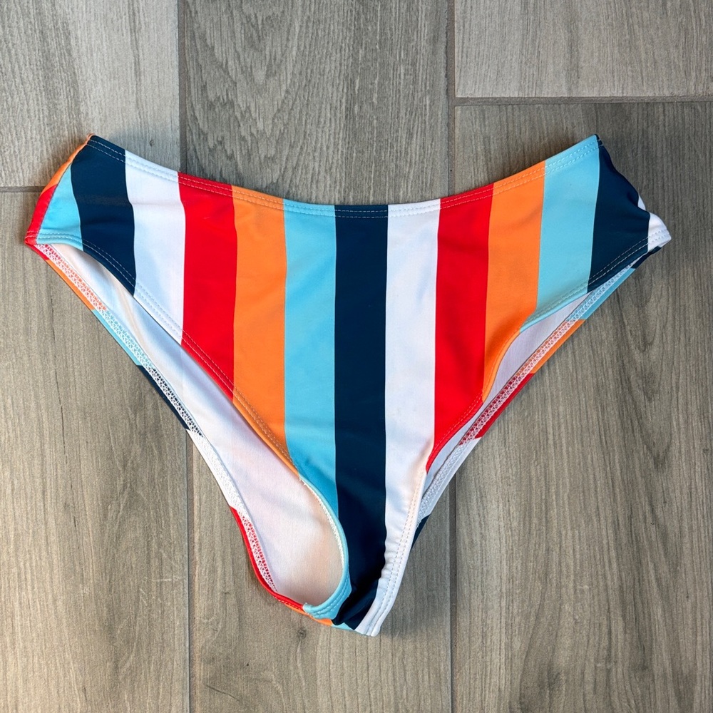 SHEIN Multicolor Striped Bikini Bottom